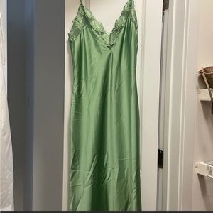 Vici Green Satin Slip Lace Dress Lavender Haze Midnights Taylor Swift Inspired
